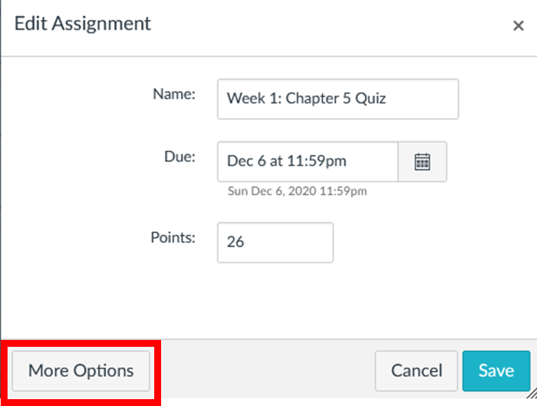 how to open a locked assignment on canvas